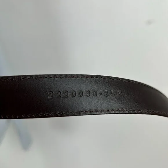 Vtg Ralph Lauren Belt Womens M Brown Leather Made In Argentina Skinny - Picture 7 of 11